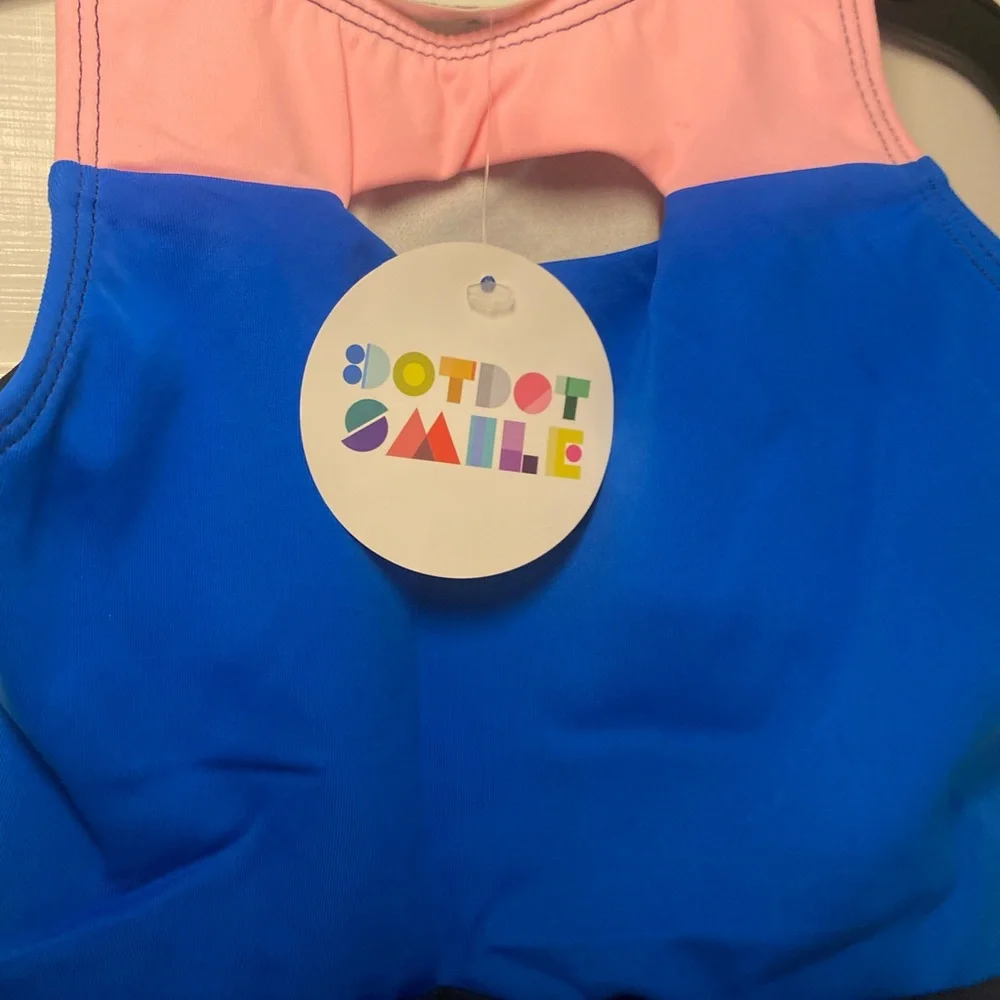 NWT Dot Dot Smile Little Girls One Piece Colorblock Swimsuit Size‎ 2T
